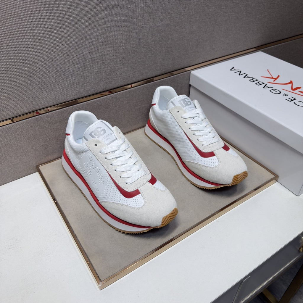 Dolce & Gabbana White Red Gum Sneakers — hero