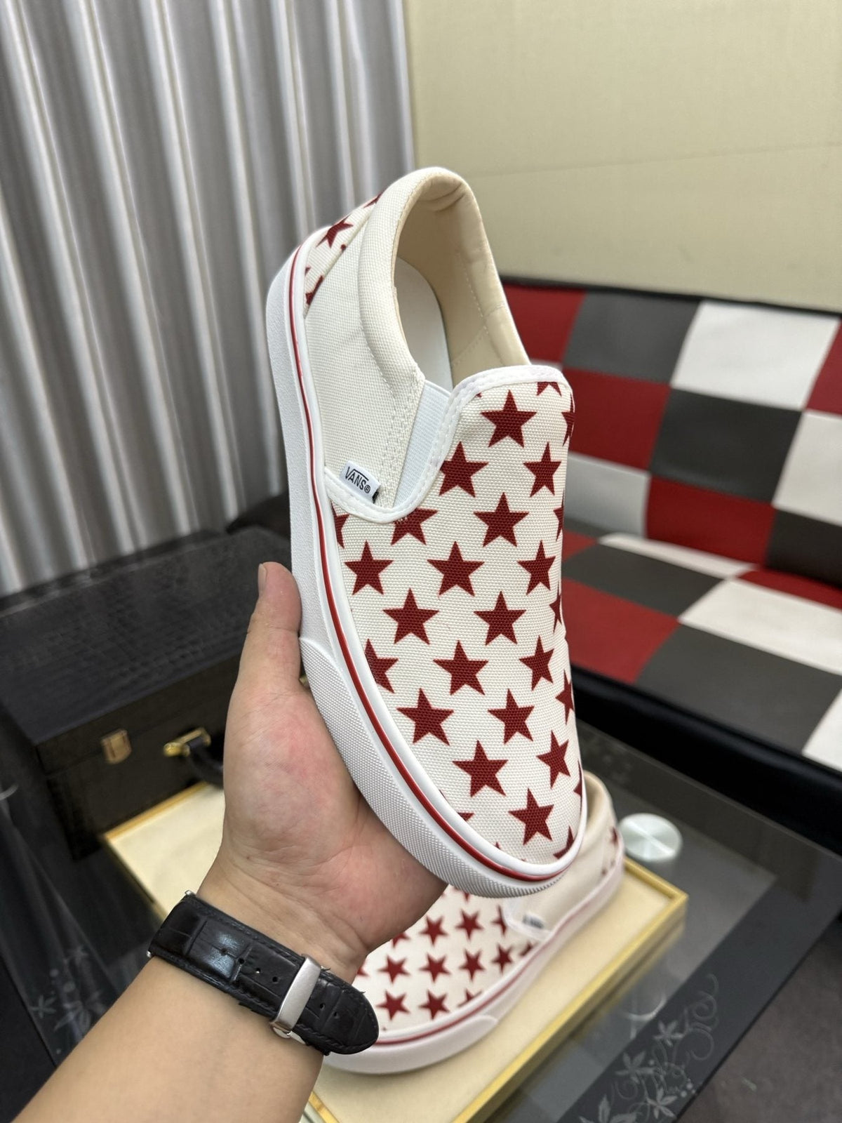 VANS Red Star Slip-On Sneakers — front