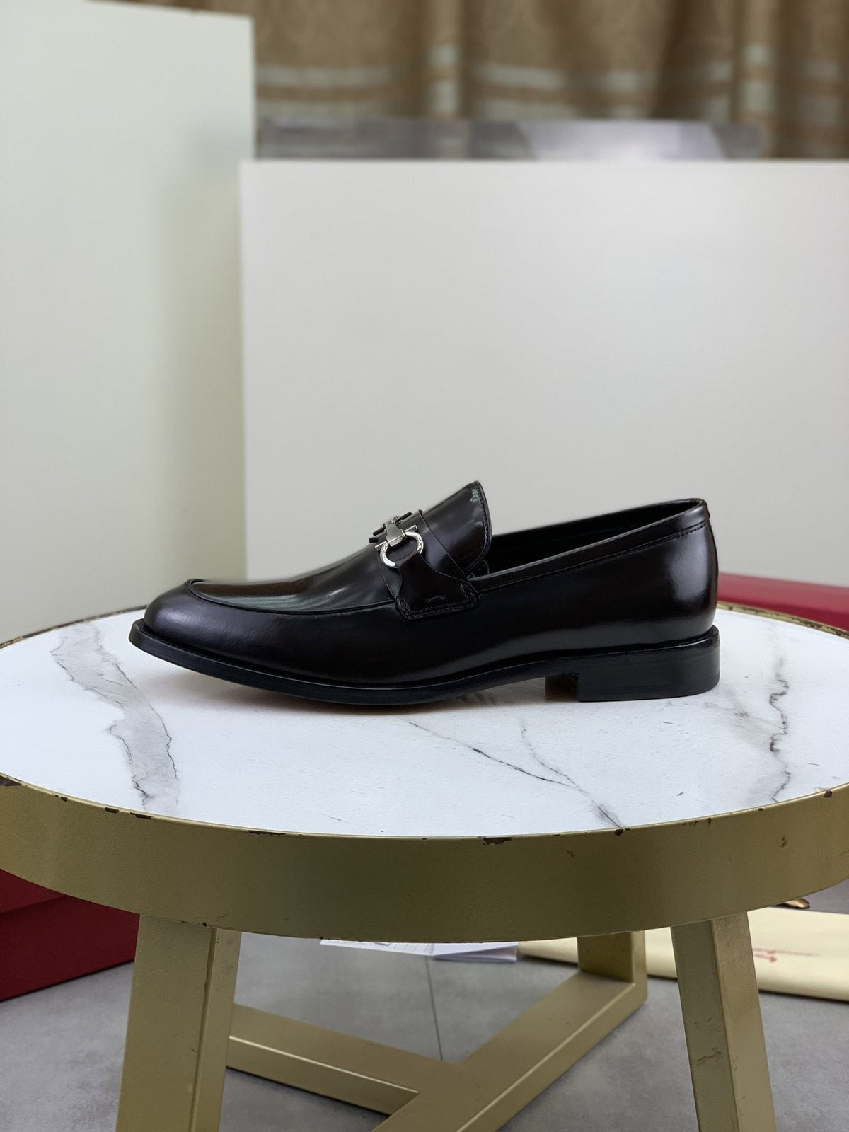 Salvatore Ferragamo Leather Horsebit Loafers — side