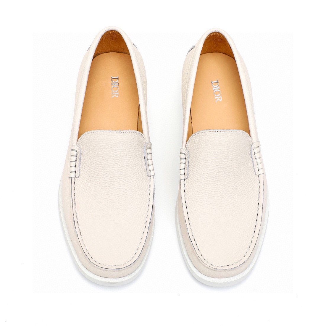 Dior Pebble-Grain Slip-On Shoes — front
