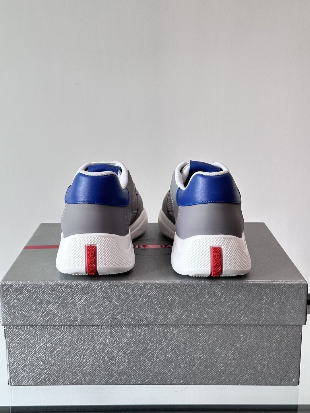 Prada Men's Low-Top Leather Sneakers — back