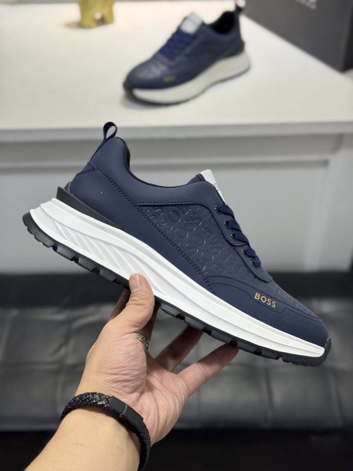 BOSS Low-Top Lace-Up Sneakers — side