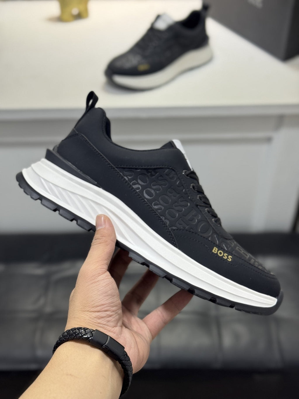 BOSS Low-Top Lace-Up Sneakers — side