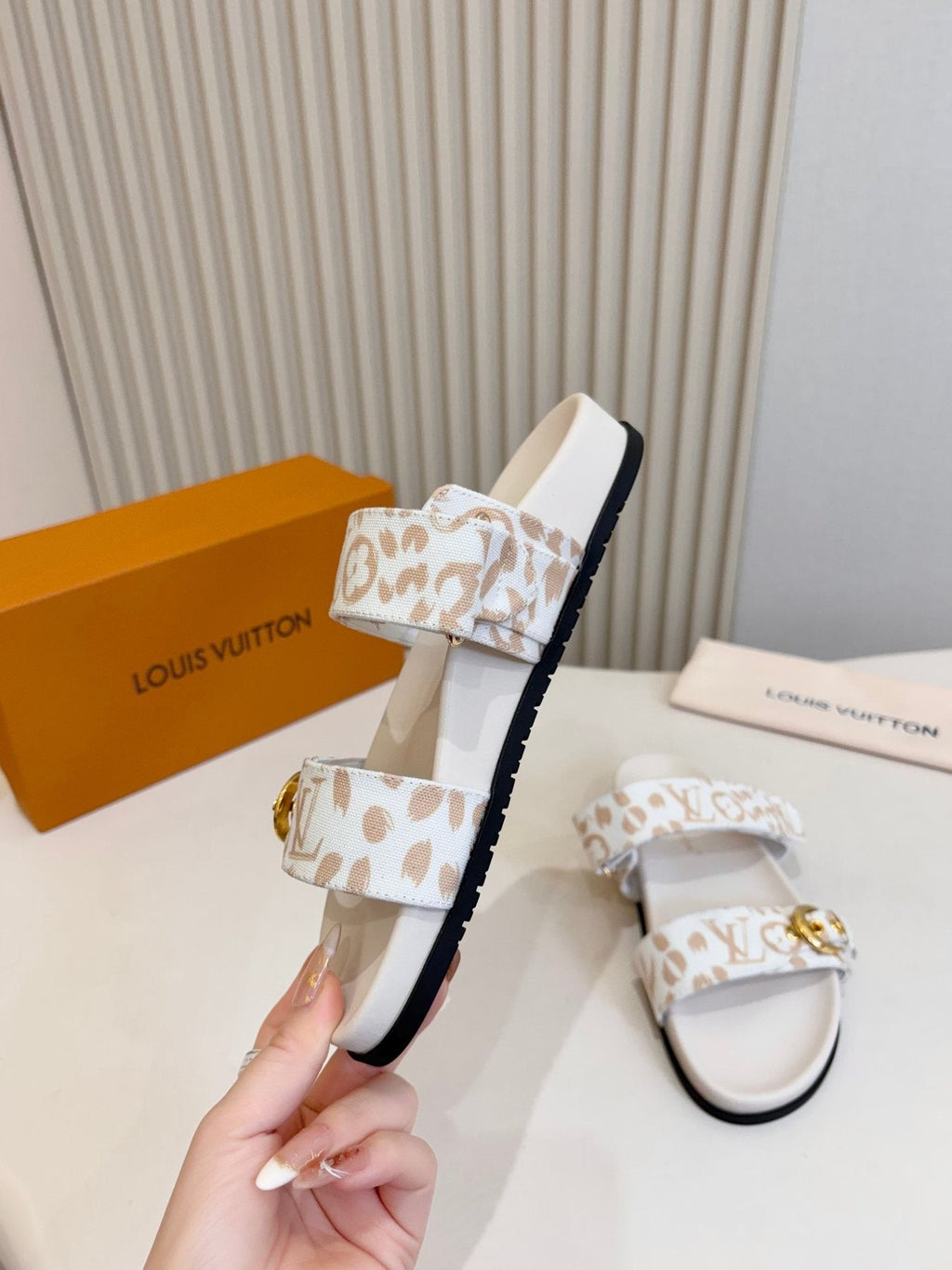 Louis Vuitton Double-Strap Slide Sandals — side