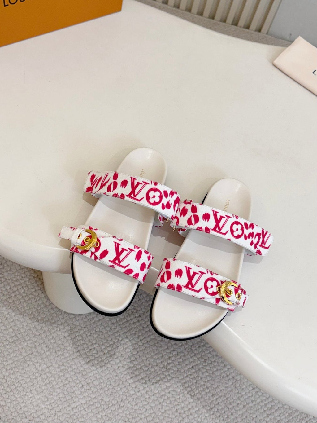 Louis Vuitton Double-Strap Slide Sandals — front