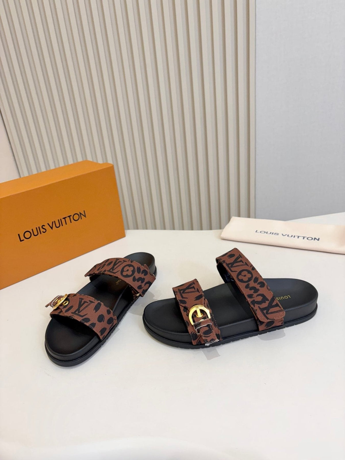 Louis Vuitton Double-Strap Slide Sandals — side