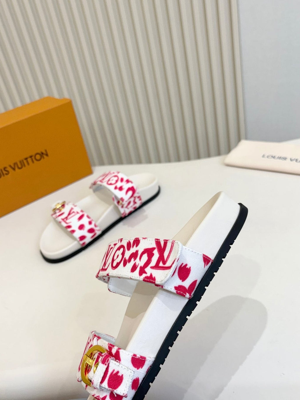 Louis Vuitton Double-Strap Slide Sandals — side