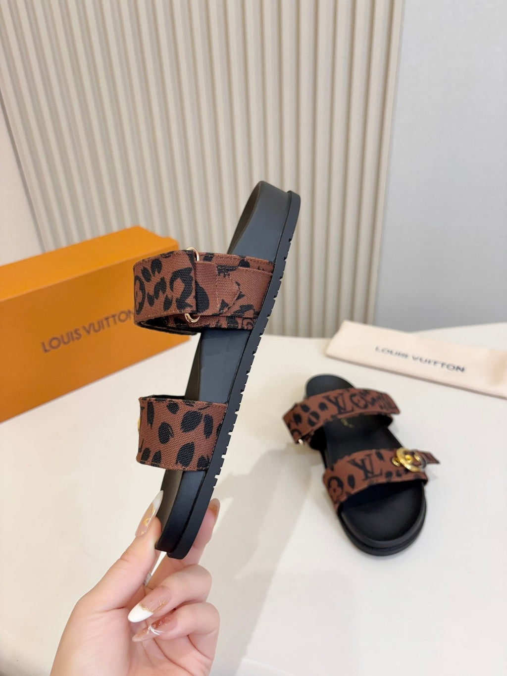 Louis Vuitton Double-Strap Slide Sandals — side