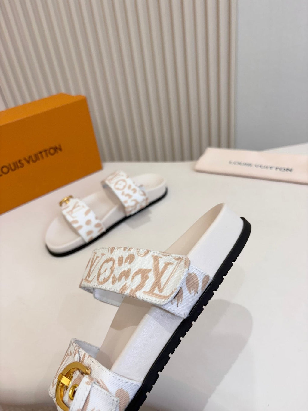 Louis Vuitton Double-Strap Slide Sandals — side