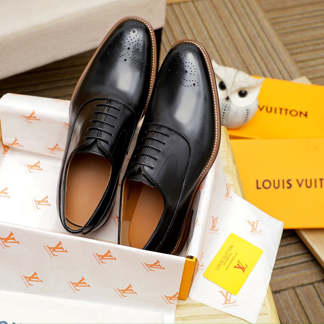Louis Vuitton Perforated Toe Lace-Up Dress Shoes — hero