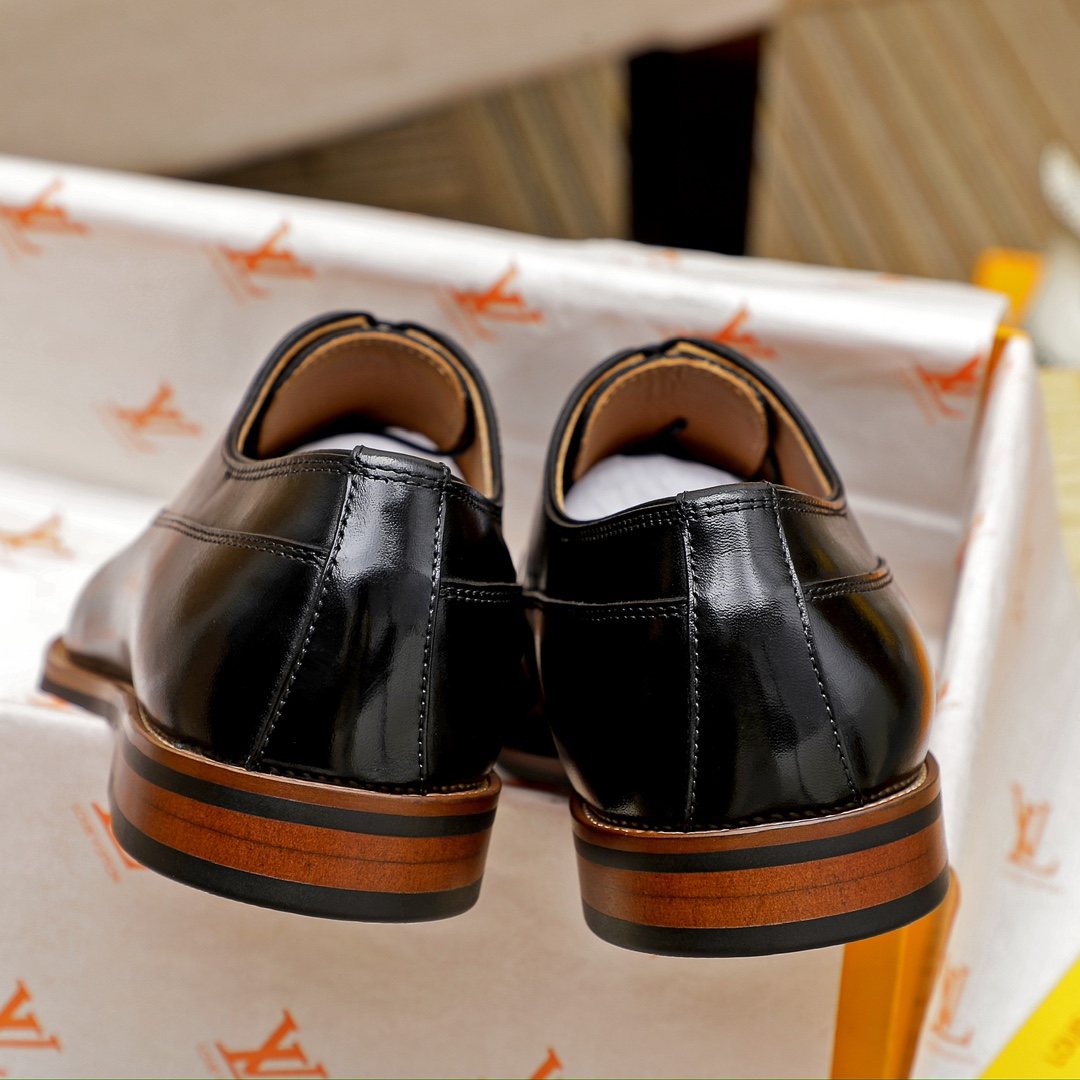Louis Vuitton Perforated Toe Lace-Up Dress Shoes — back