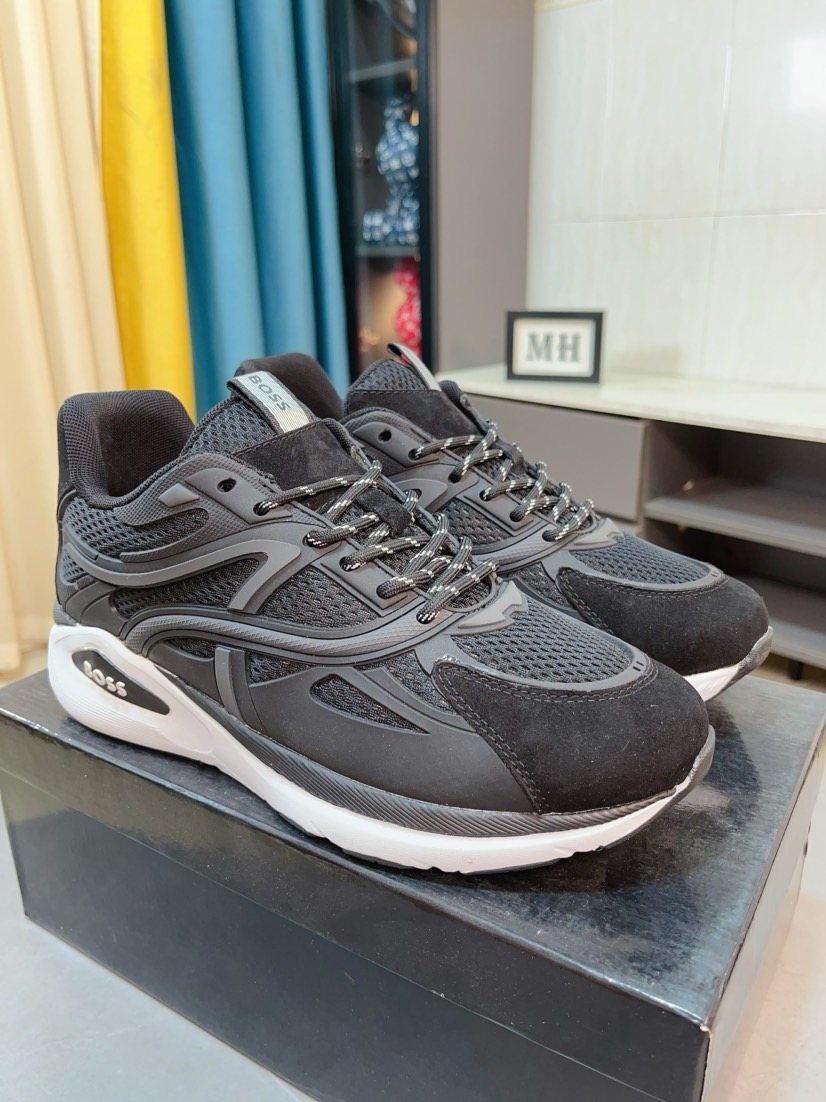 Hugo Boss Mesh Panel Sneakers — front