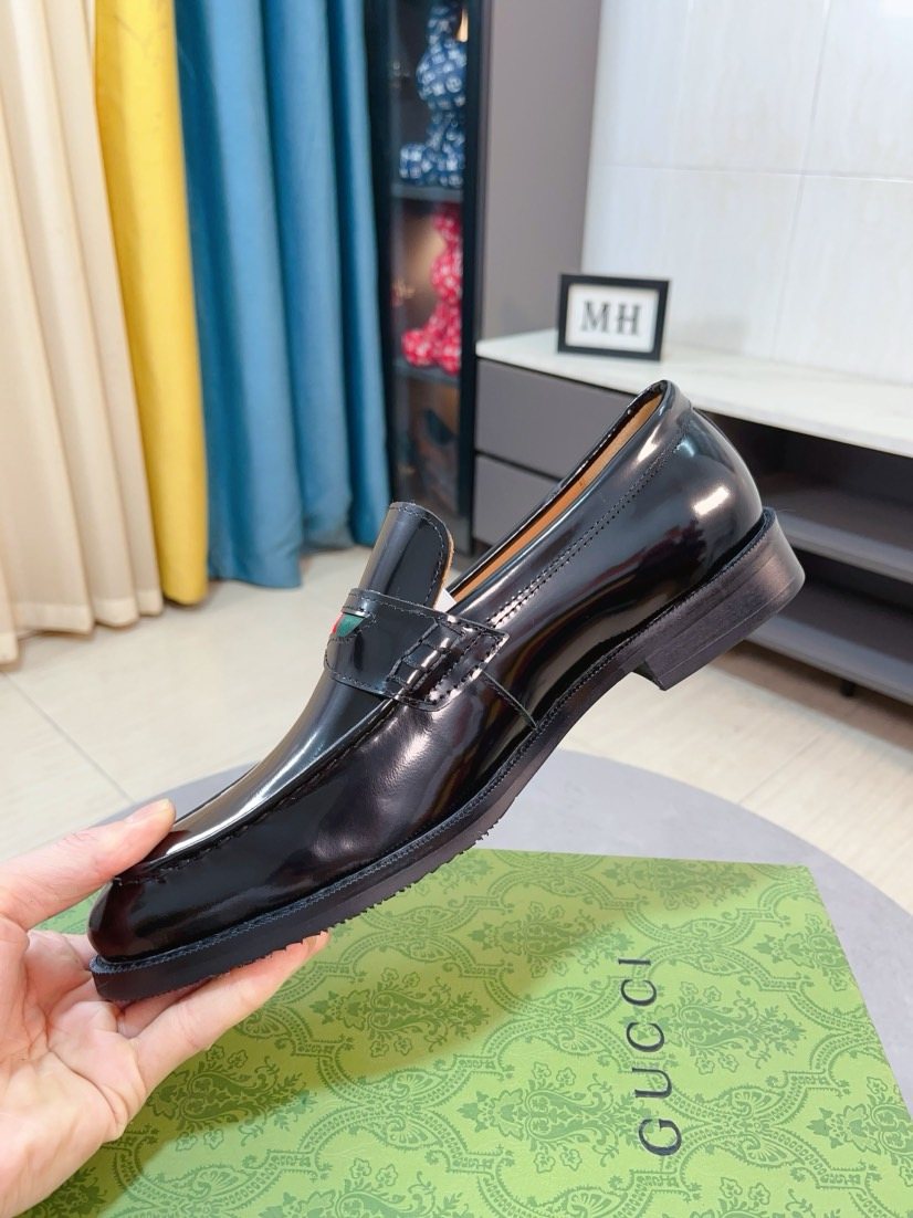 Gucci Web Stripe Loafers — side