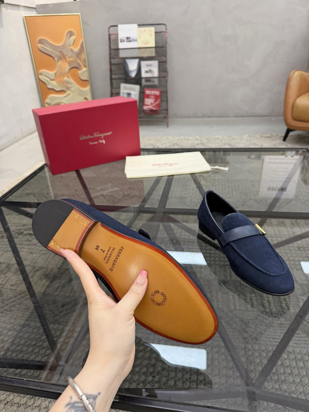 Men's Ring Detail Slip-On Loafers — detail