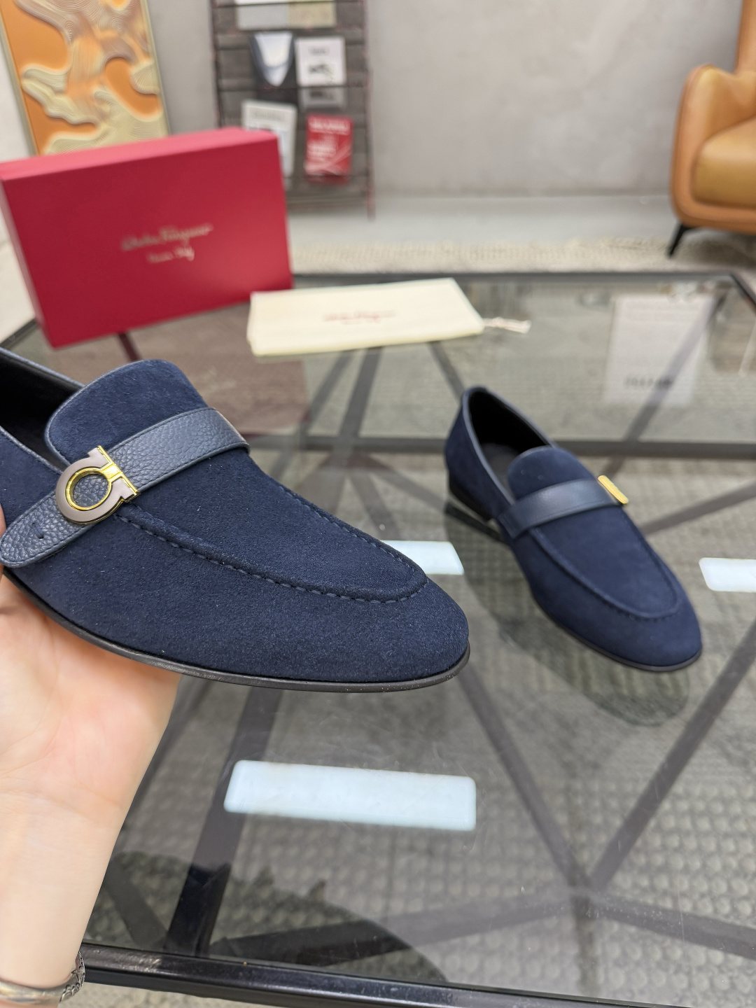Men's Ring Detail Slip-On Loafers — detail