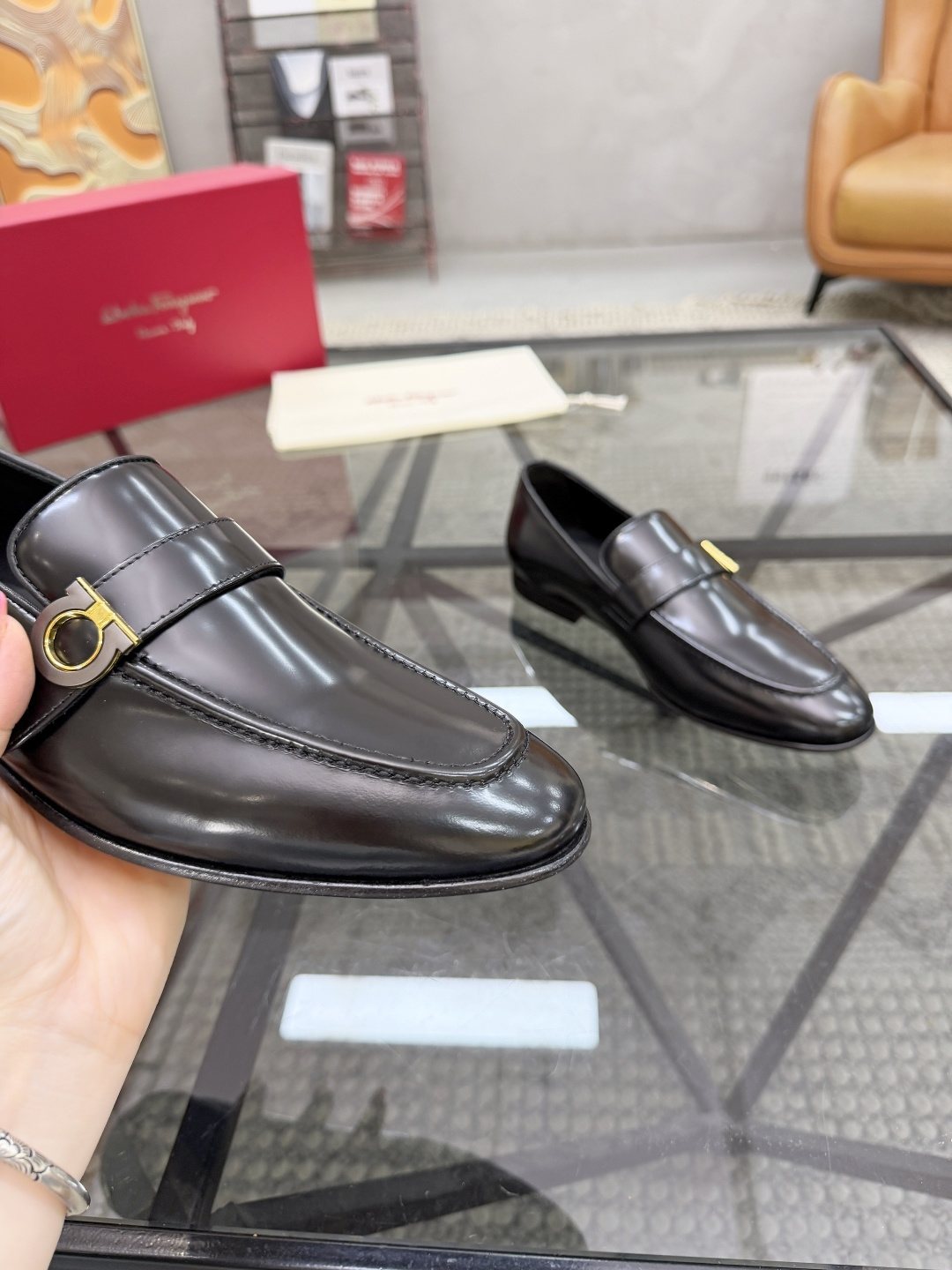 Men's Ring Detail Slip-On Loafers — detail