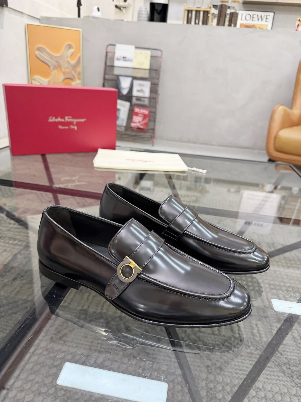 Men's Ring Detail Slip-On Loafers — front