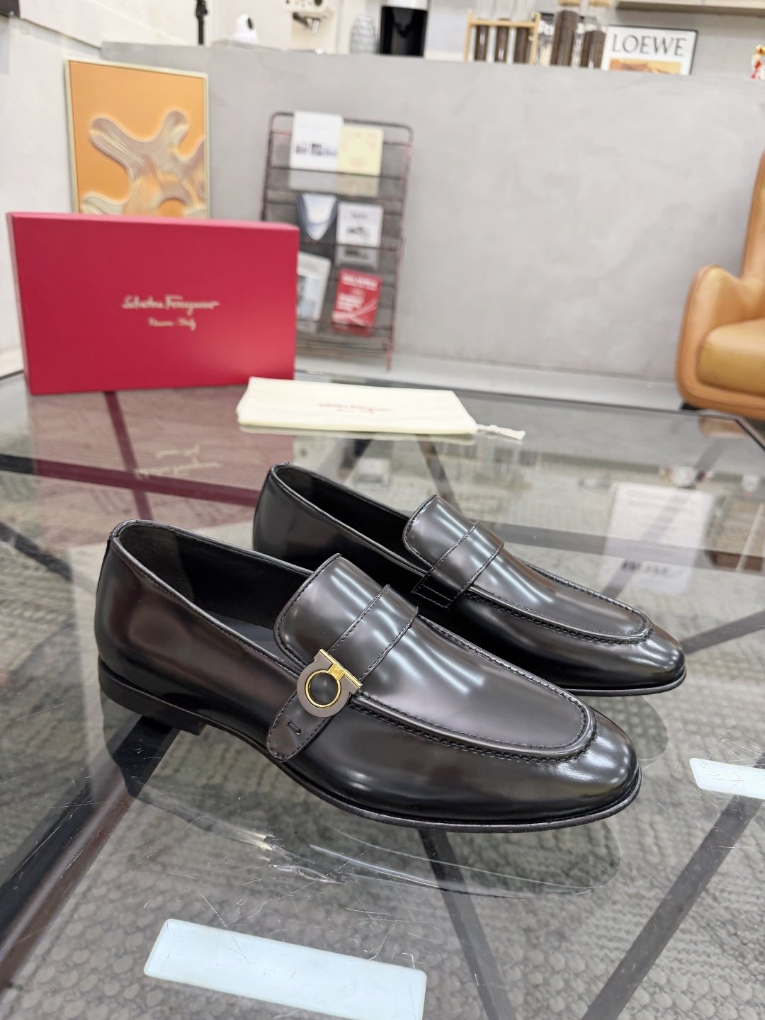 Men's Ring Detail Slip-On Loafers — front