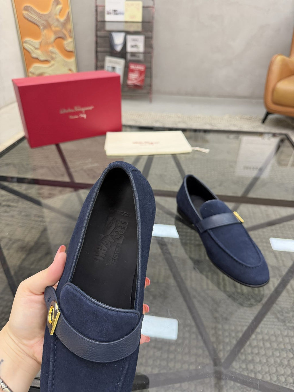 Men's Ring Detail Slip-On Loafers — back