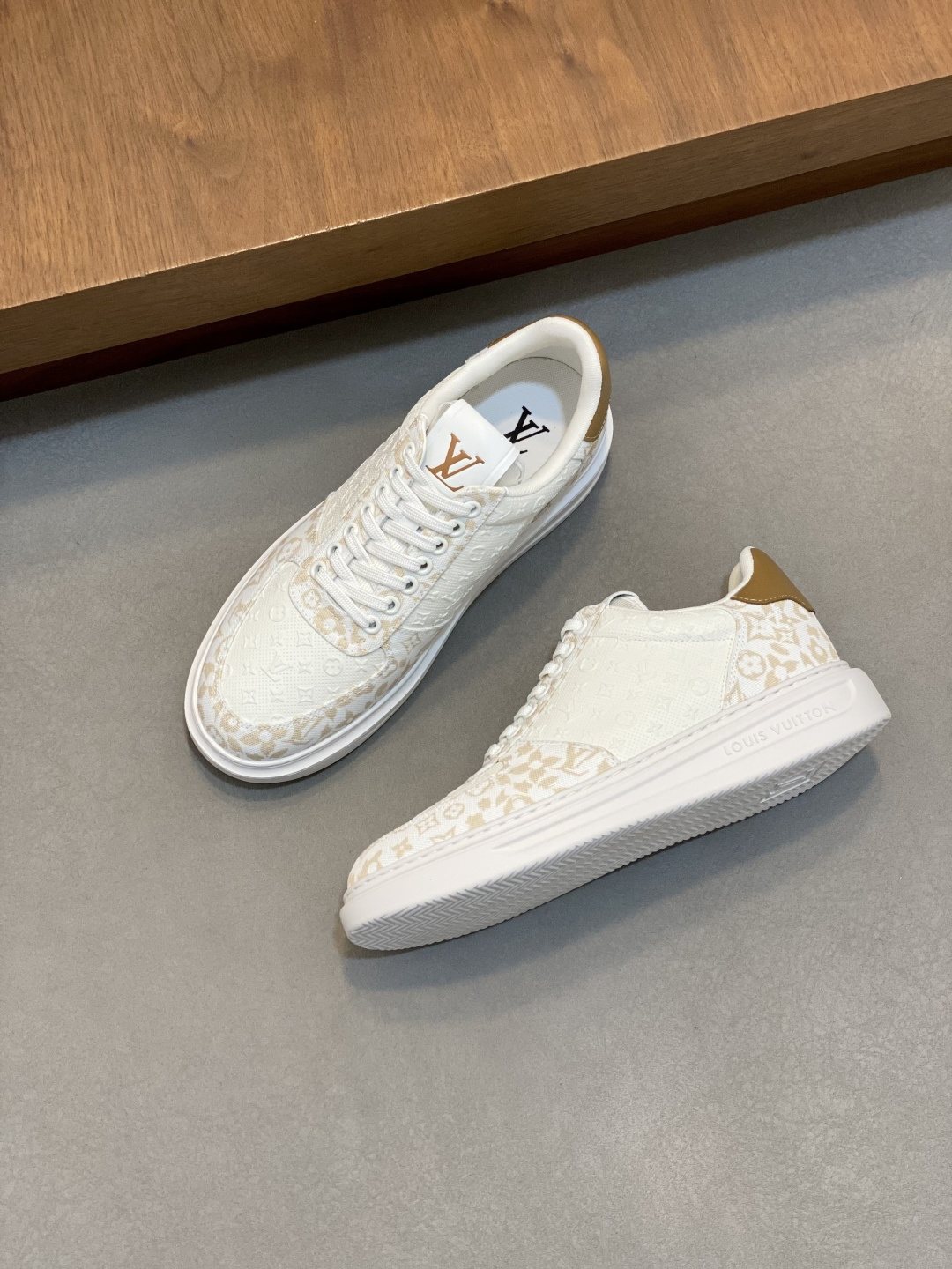 Louis Vuitton Monogram Panel Low-Top Sneakers — side