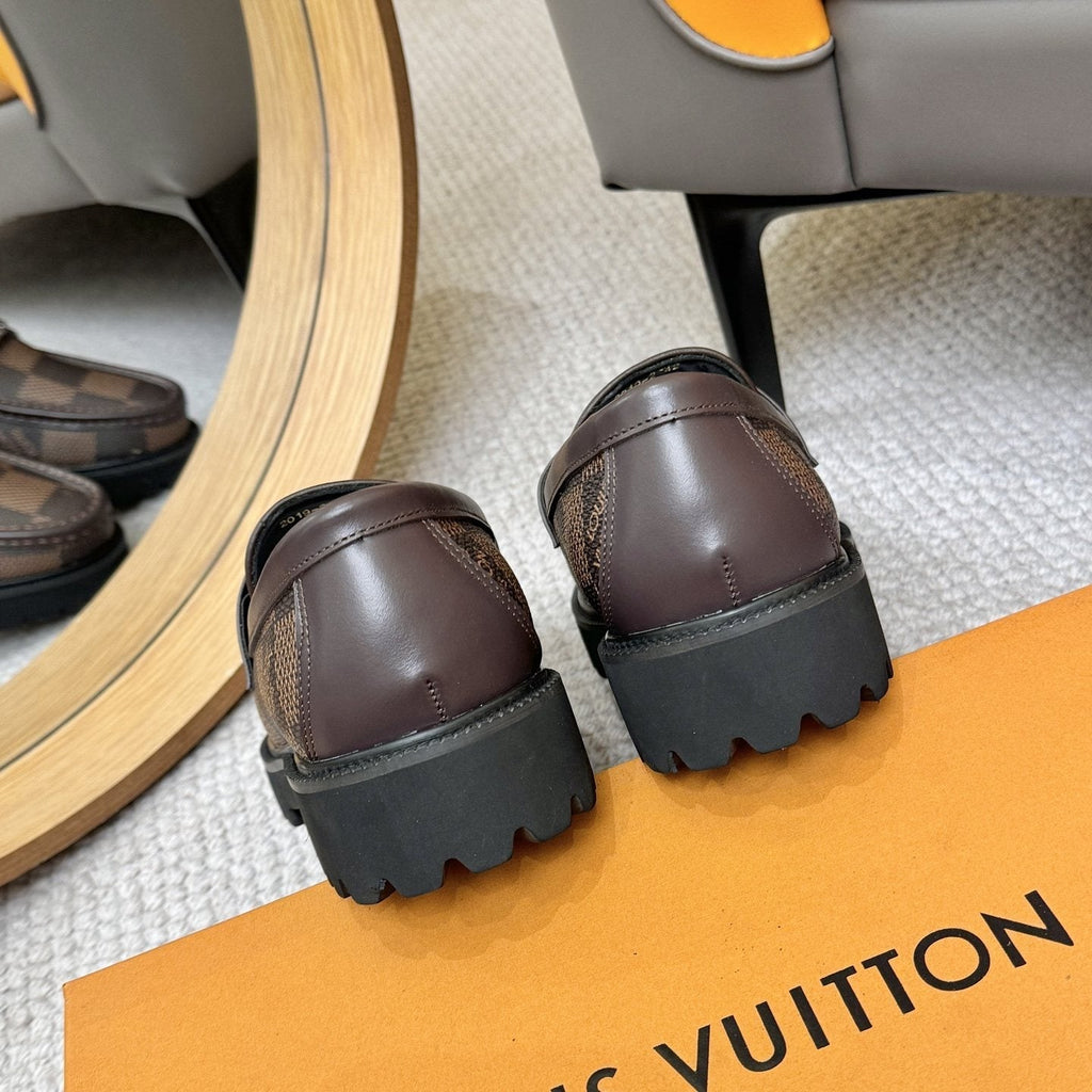 Louis Vuitton Checkered Lug Sole Loafers — back