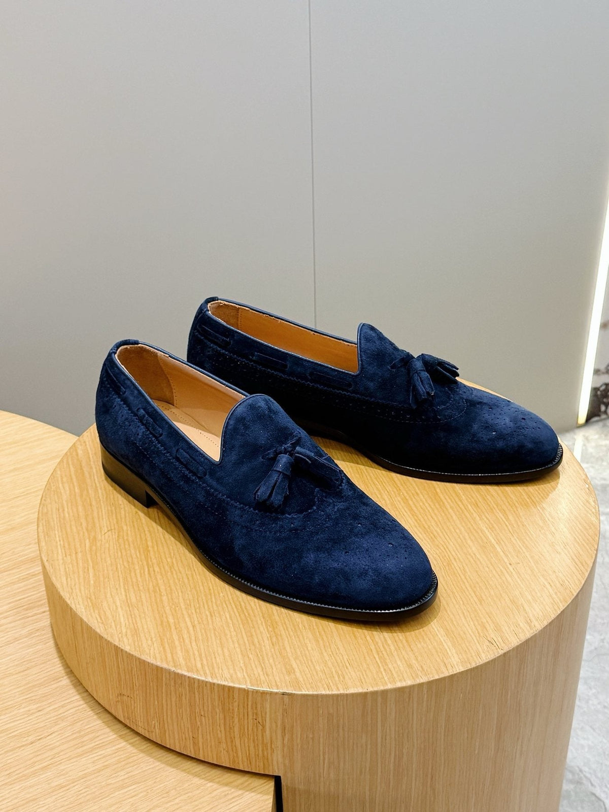 Loro Piana Suede Tassel Loafers — front