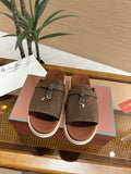 Loro Piana Cross-Strap Mule Sandals — hero