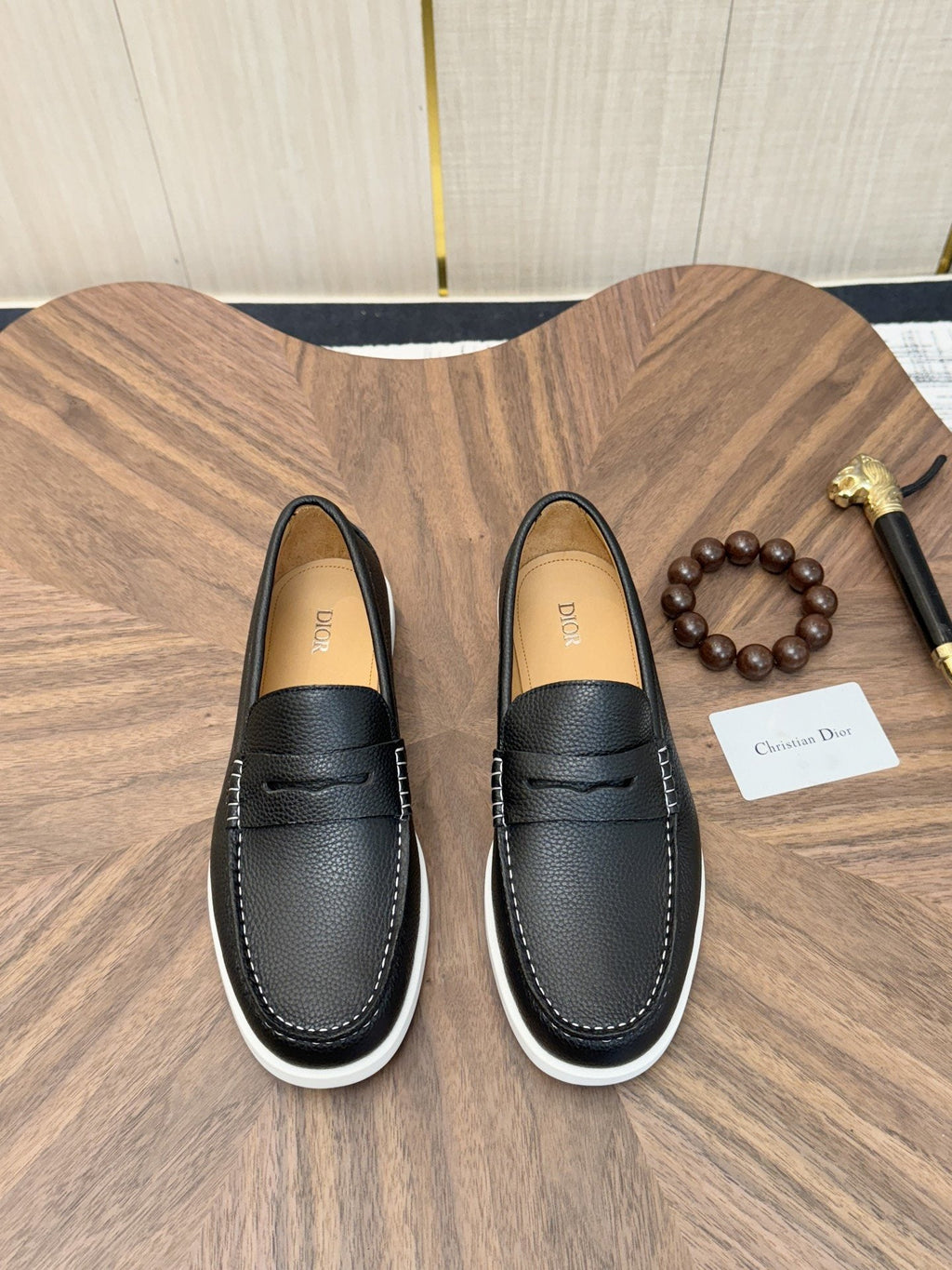 Dior Men's Contrast-Sole Slip-On Loafers — hero