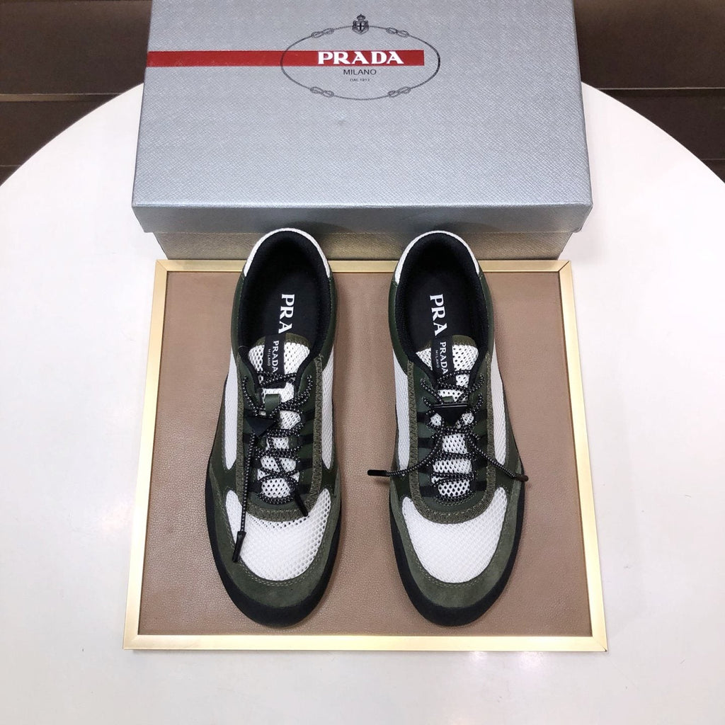 Prada Mesh Panel Low-Top Sneakers — front
