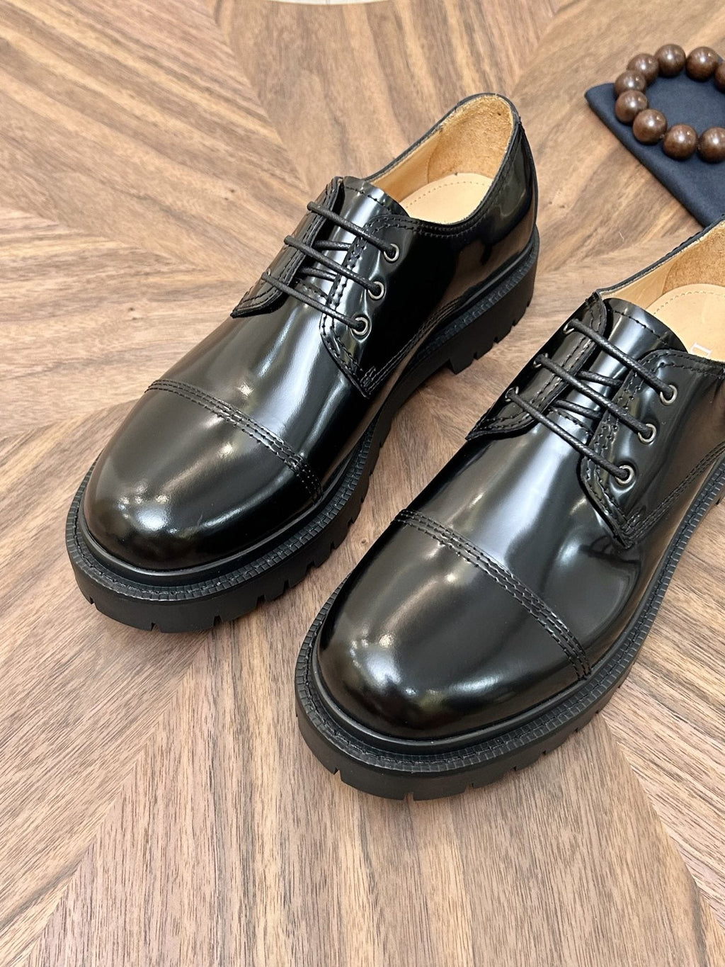 Dior Lug Sole Lace-Up Dress Shoes — front