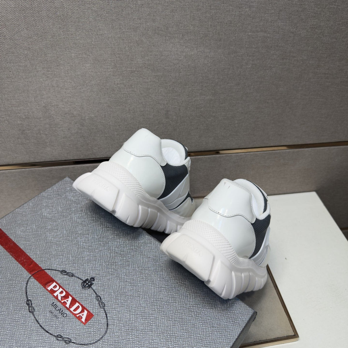 Prada Paneled Low-Top Sneakers — back