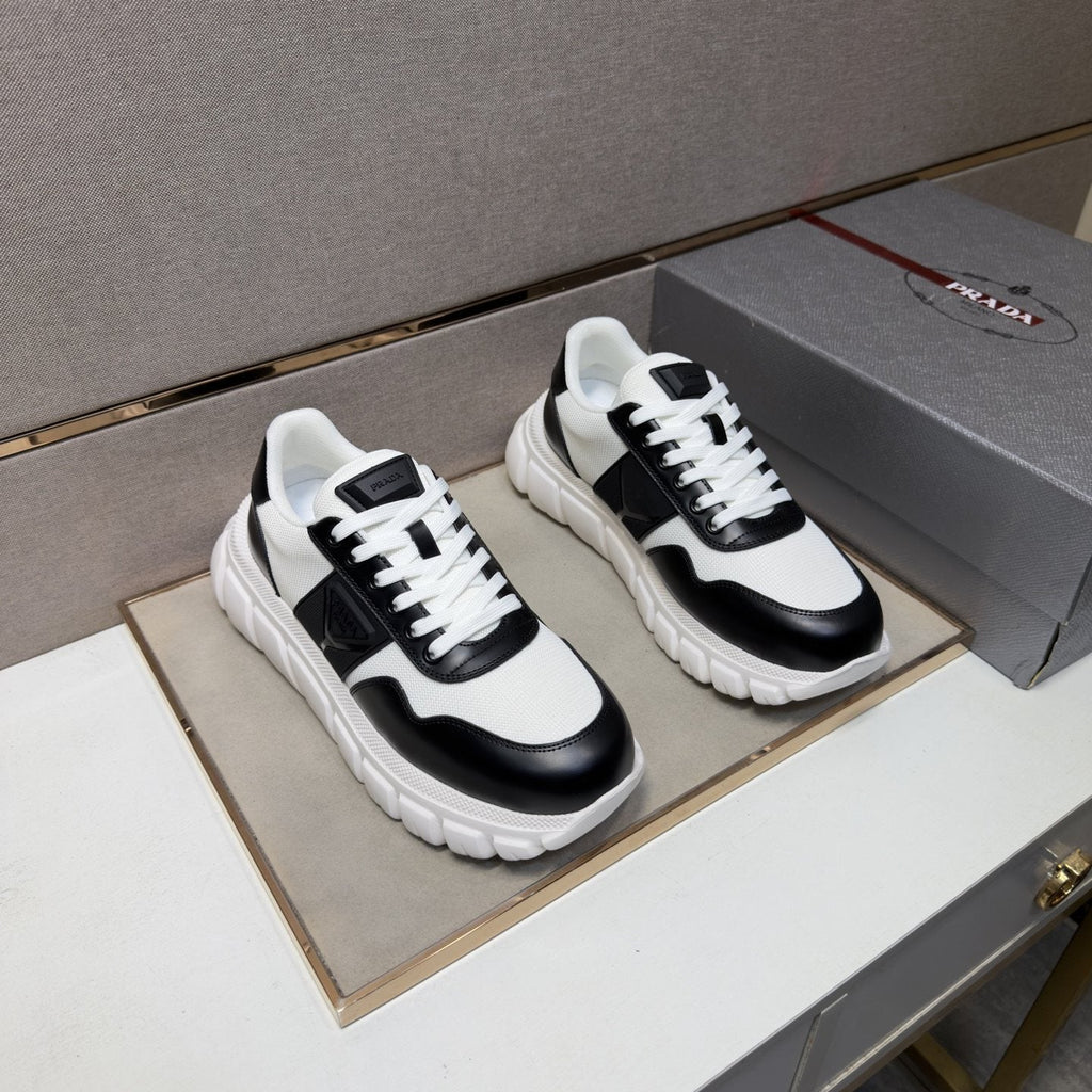 Prada Paneled Low-Top Sneakers — front