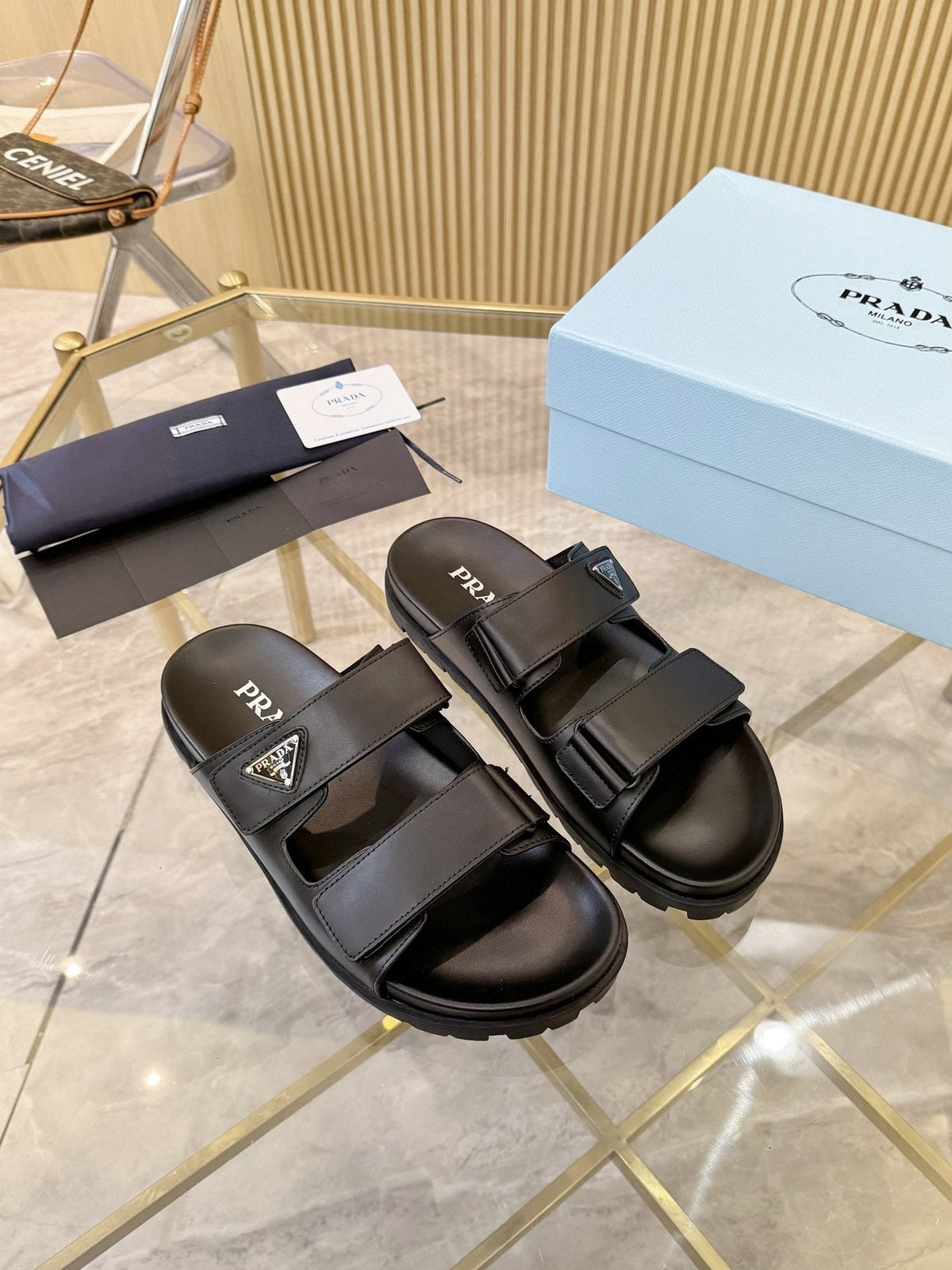 Prada Lug Sole Platform Sandals — front