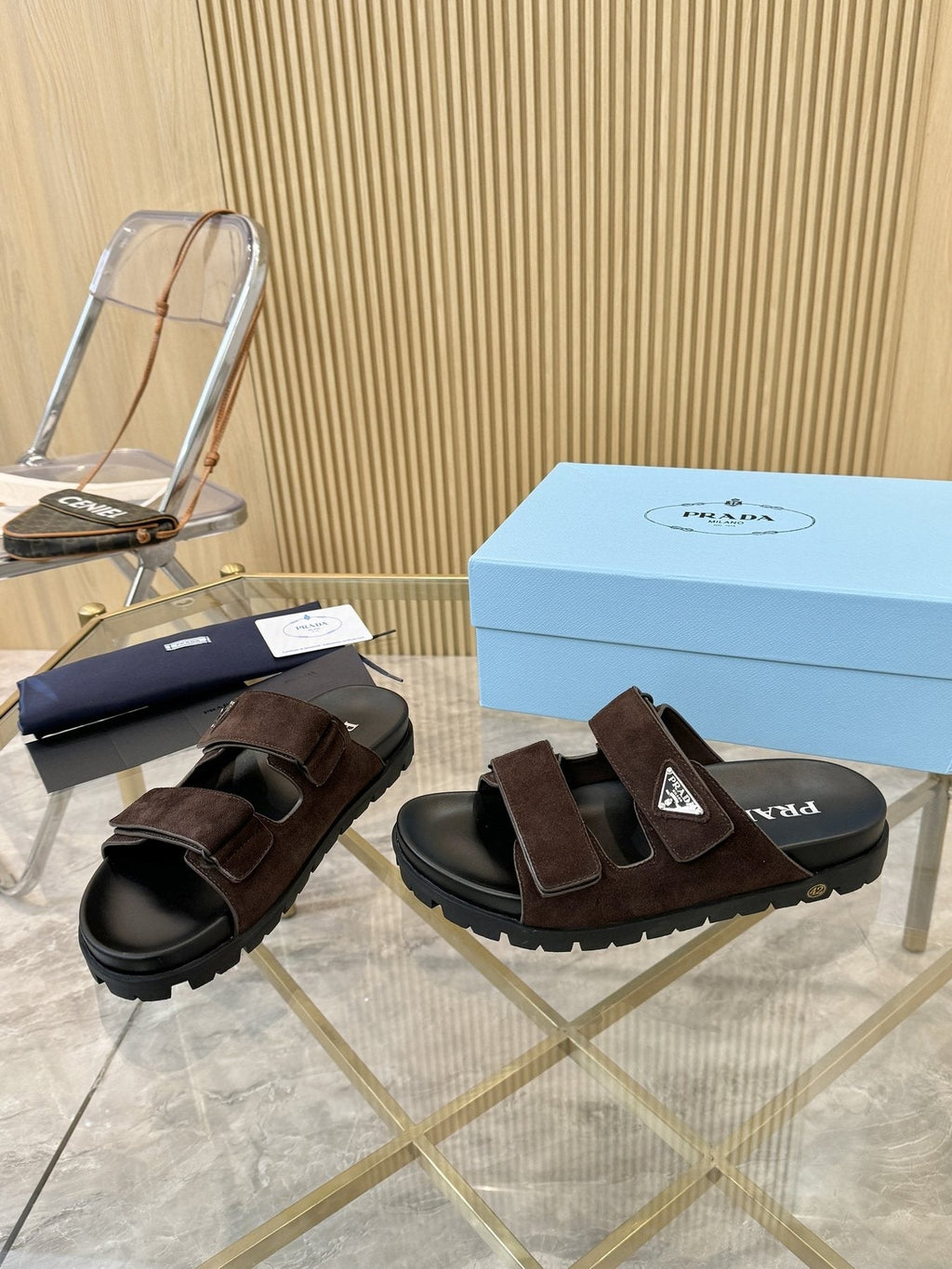 Prada Lug Sole Platform Sandals — side