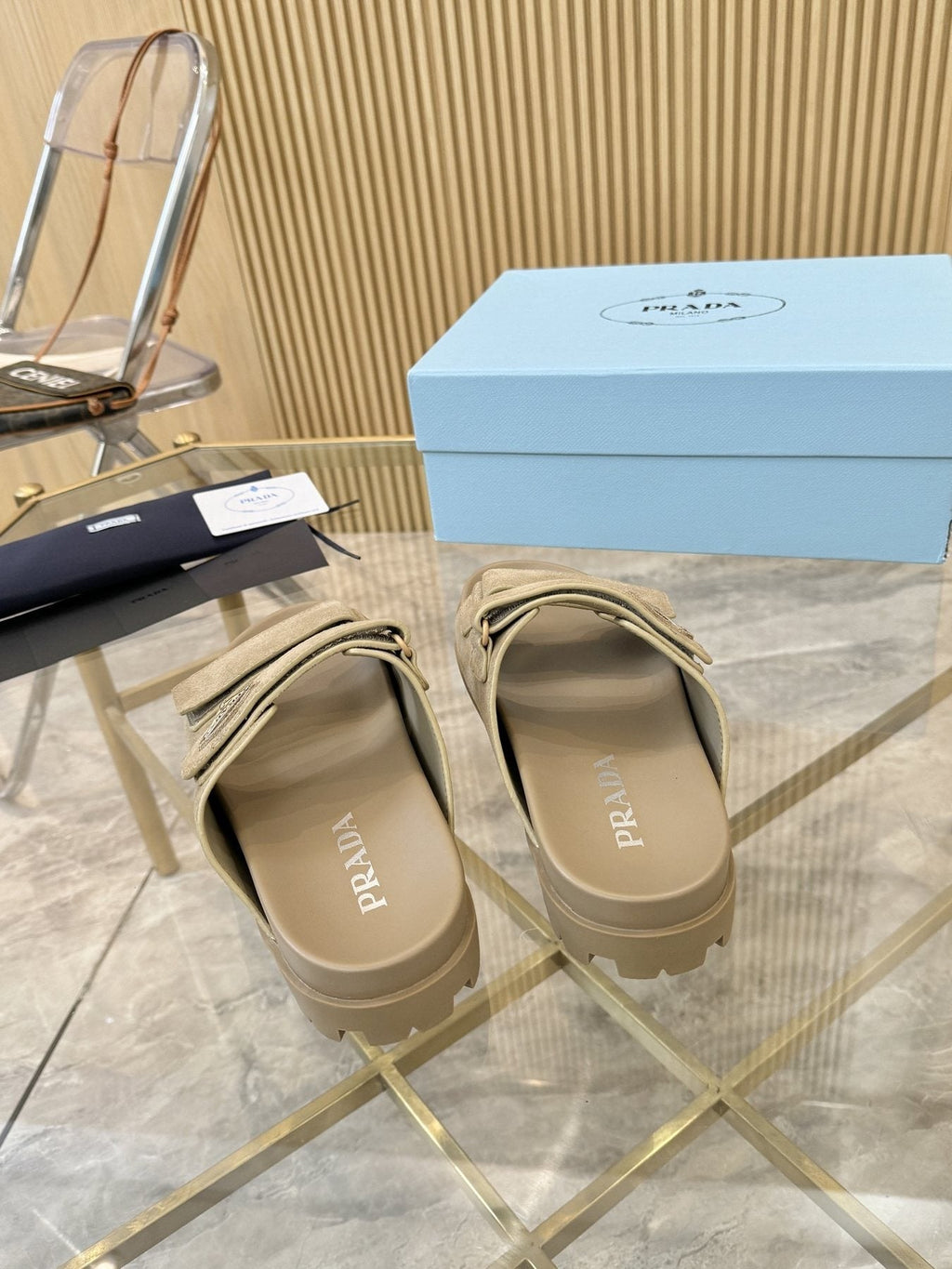 Prada Lug Sole Platform Sandals — front