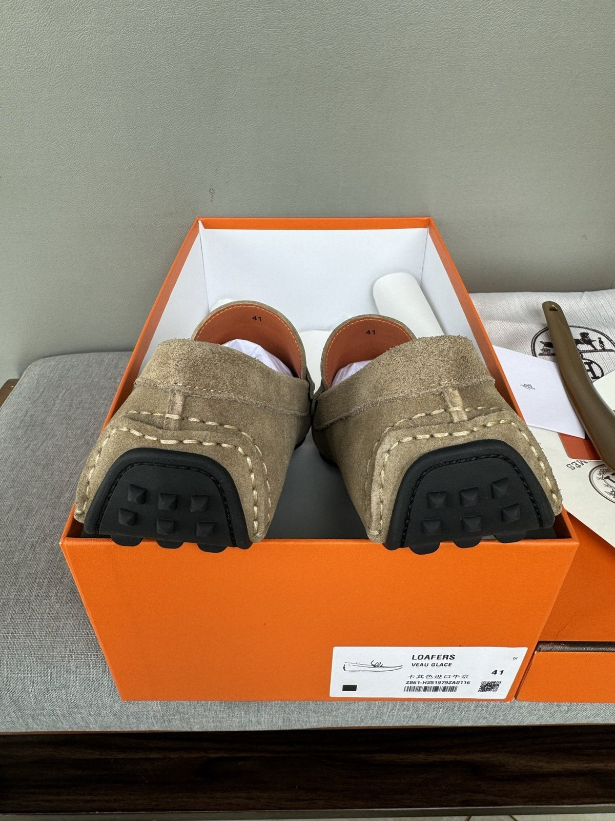 Hermès Men's Driving Loafers — back