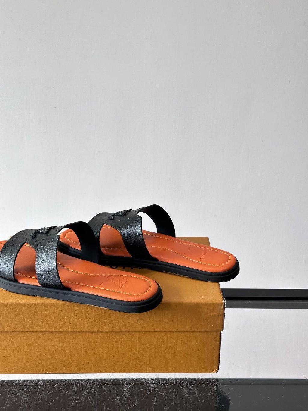 Louis Vuitton Monogram Slide Sandals — front