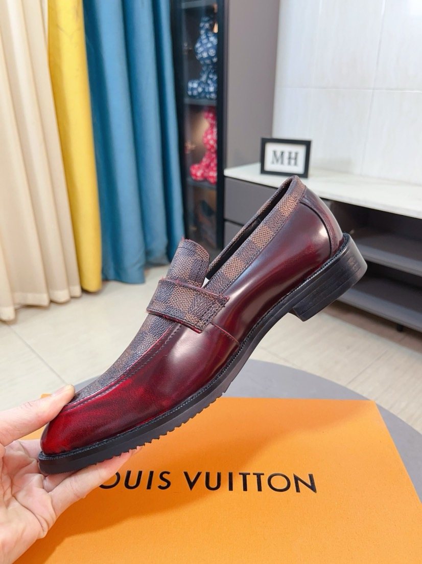 Louis Vuitton Check Panel Loafers — detail