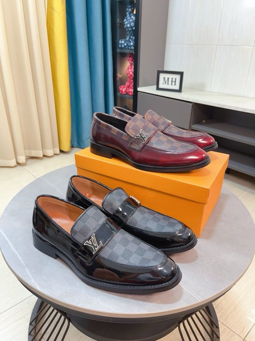 Louis Vuitton Check Panel Loafers — side