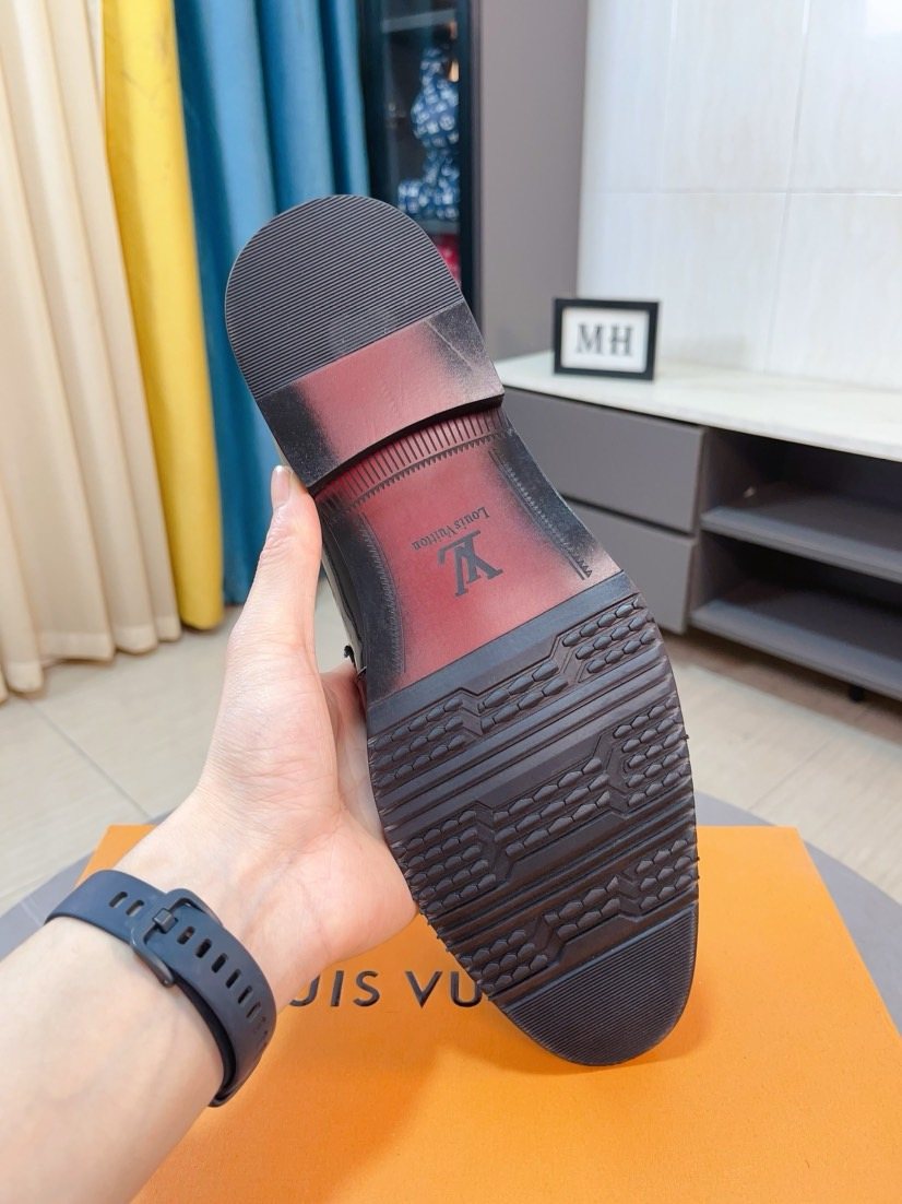Louis Vuitton Check Panel Loafers — detail