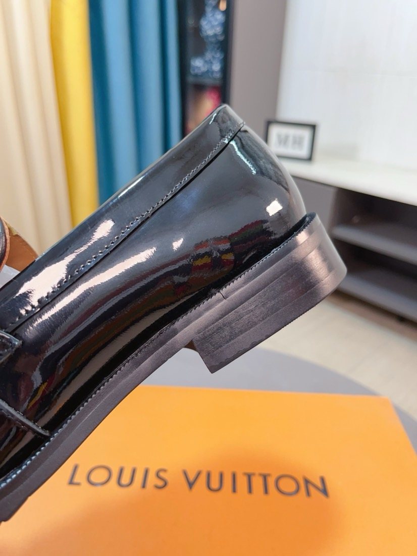 Louis Vuitton Check Panel Loafers — detail