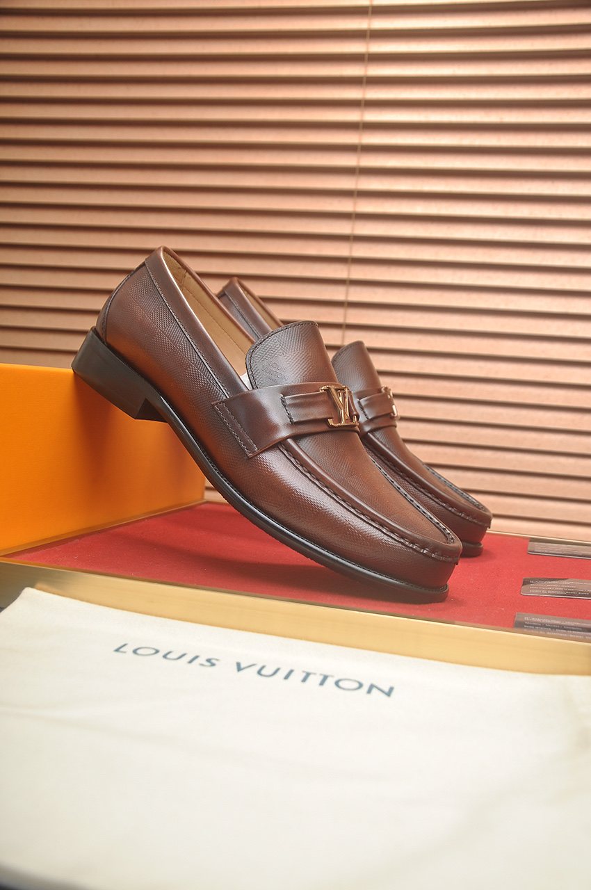 Louis Vuitton Checkerboard Buckle Loafers — front