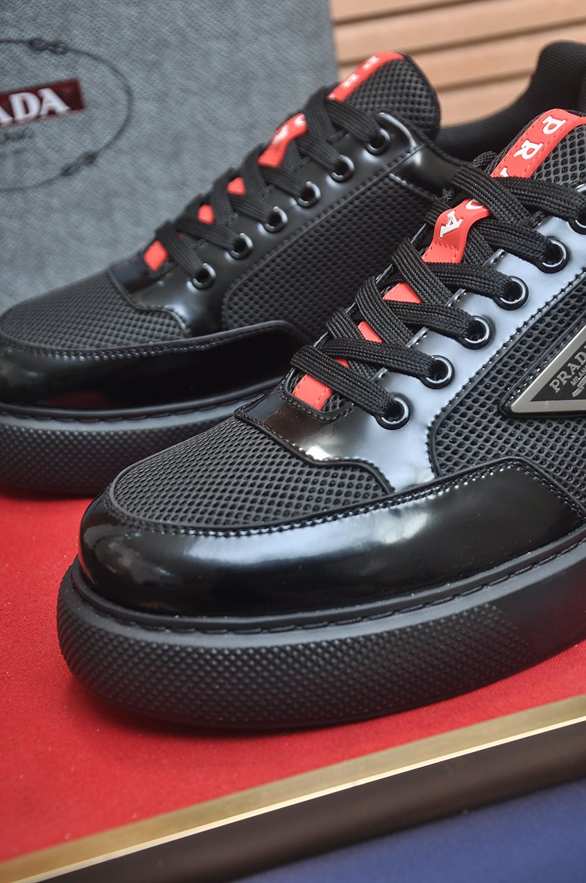 Prada Low-Top Panel Sneakers — detail
