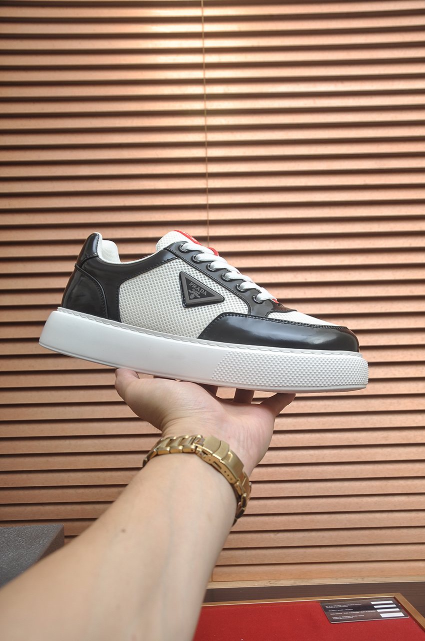 Prada Low-Top Panel Sneakers — front