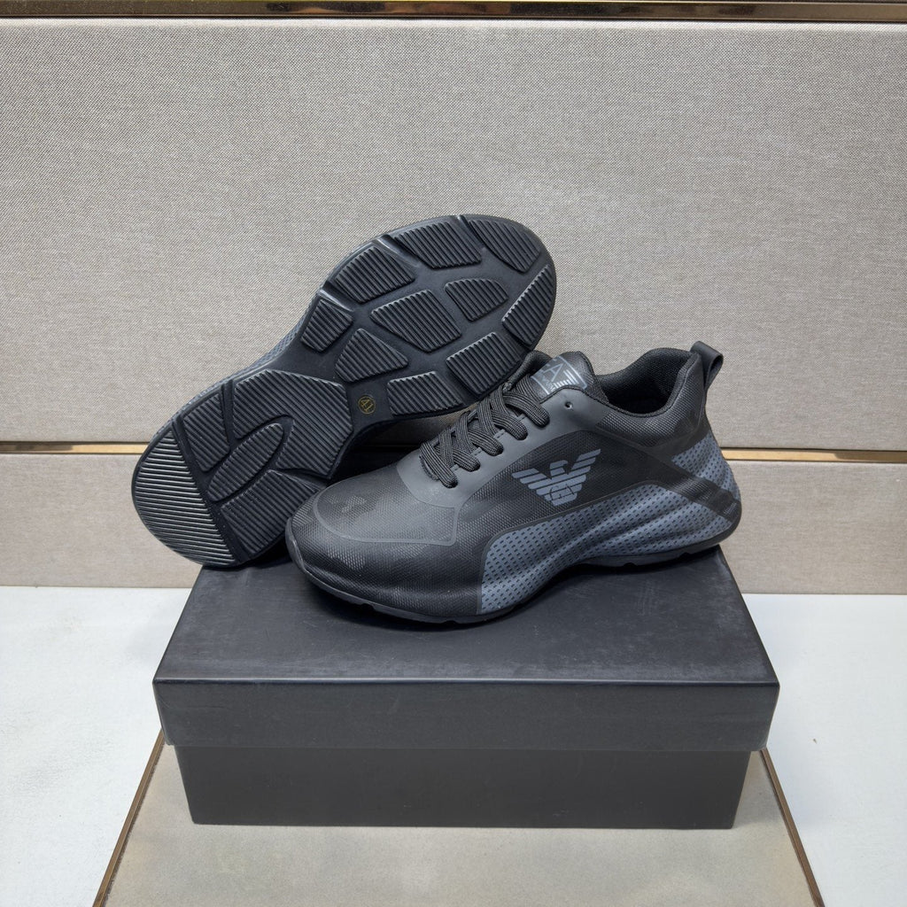 Emporio Armani Textured Panel Sneakers — back