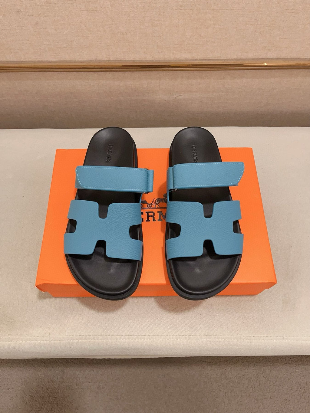 Hermès H-Cutout Slide Sandals — front