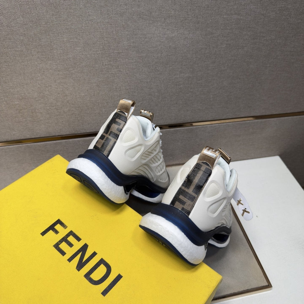 Fendi Patterned Toe Low-Top Sneakers — back