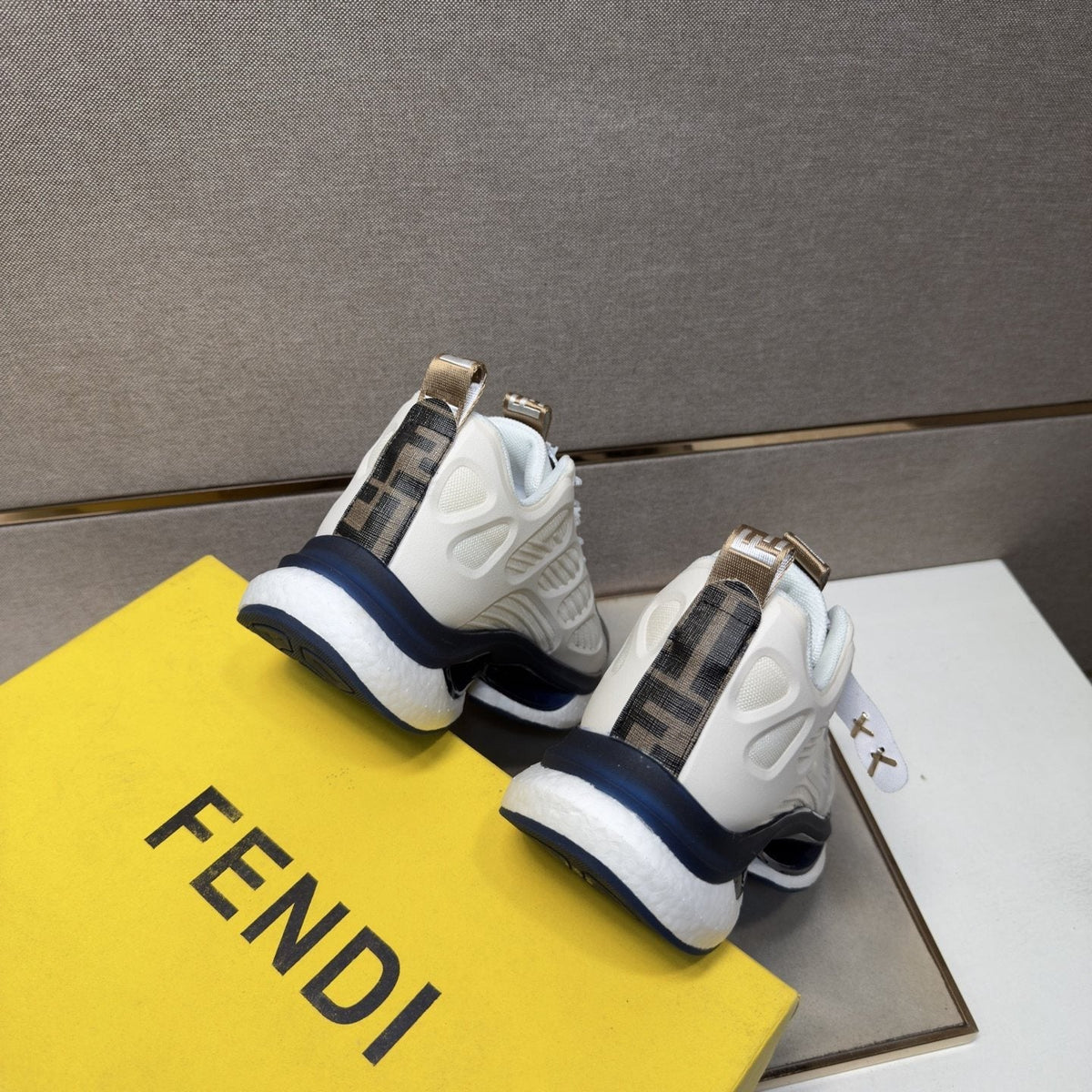 Fendi Patterned Toe Low-Top Sneakers — back