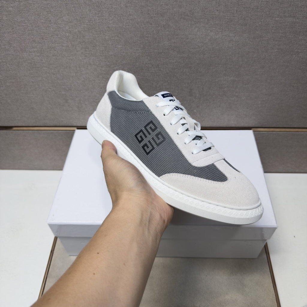 Givenchy Geometric Emblem Low-Top Sneakers — model