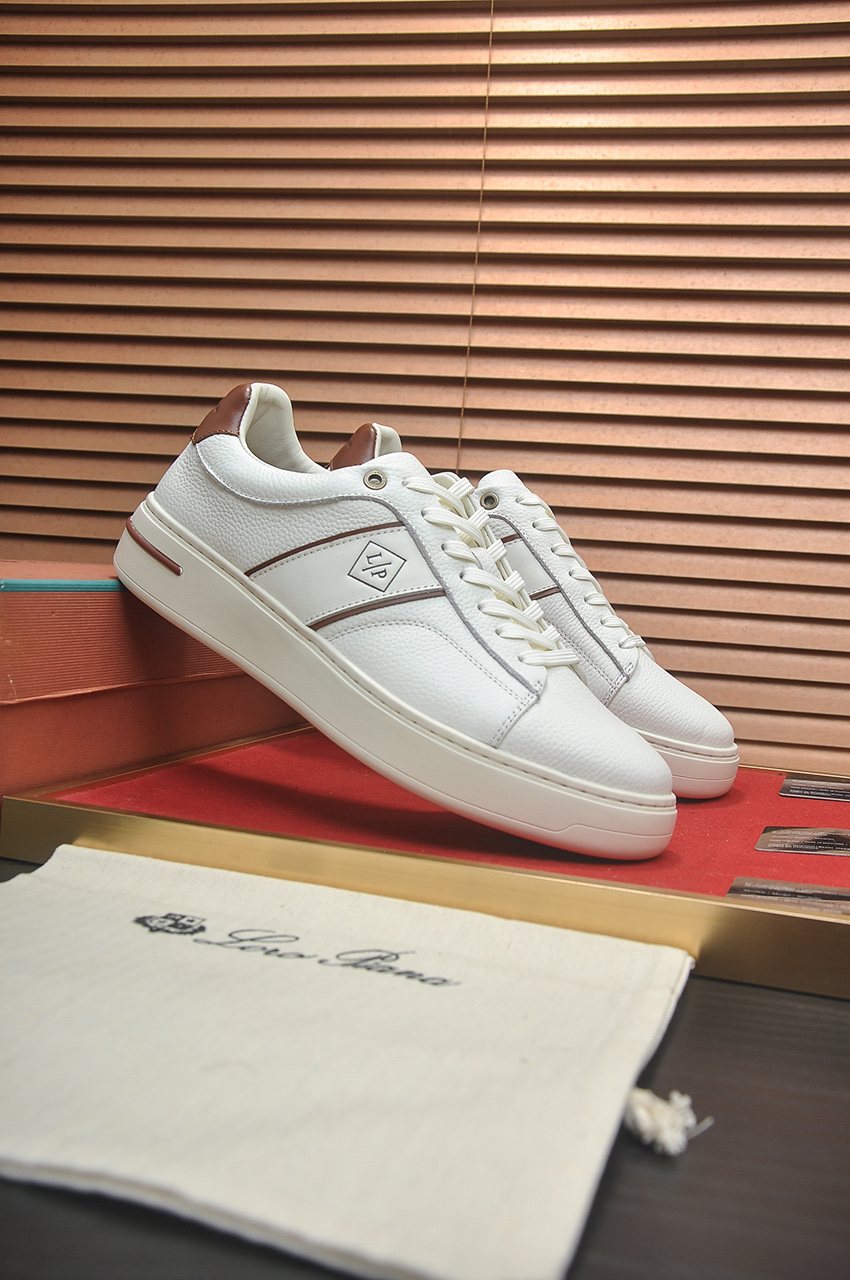 Loro Piana Textured Low-Top Sneakers — front